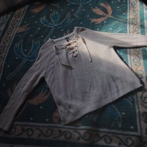 Cream white knitted sweater